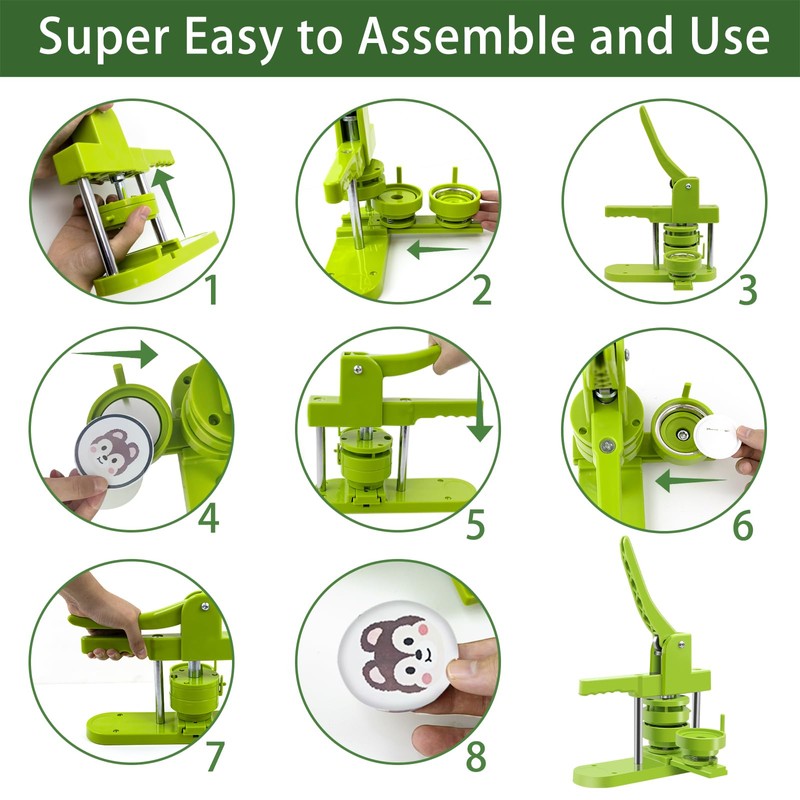 MK.Bear Button Maker Mold 3 inch/75mm, Interchangeable Die Mold Button