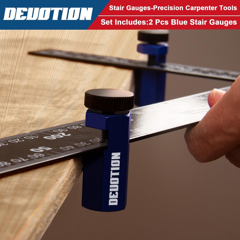 DEUOTION Stair Gauges for Framing Square - Precision Carpenter Tools