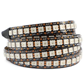 ADRESUNO WS2812B 12V WS2815(Upgraded WS2812B) LED Strip Individually Addressable Light Programmable LED Strip with 4pin JST-SM connectors,3.2FT 144LEDS 144Pixels/m Non- Waterproof Black PCB