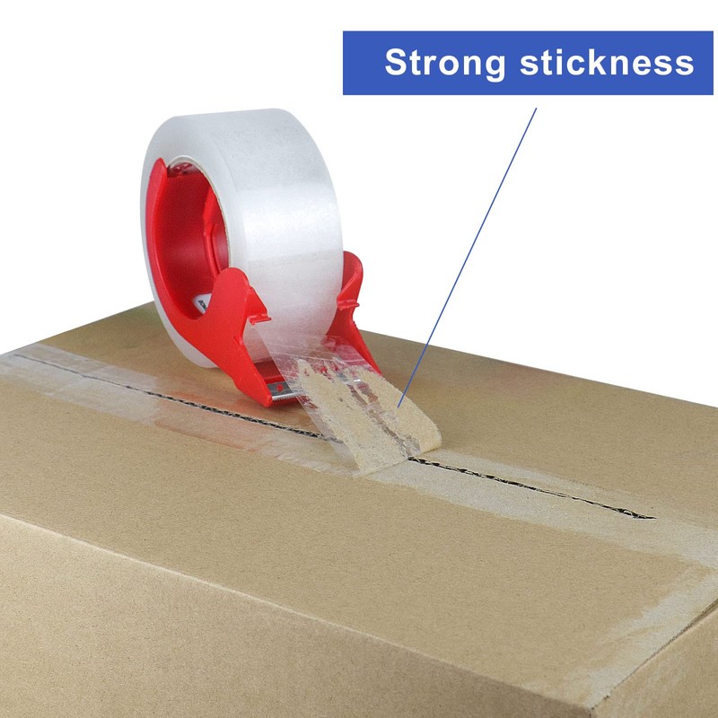 BOMEI PACK Heavy Duty PackingTape with Dispenser - 3 Rolls,