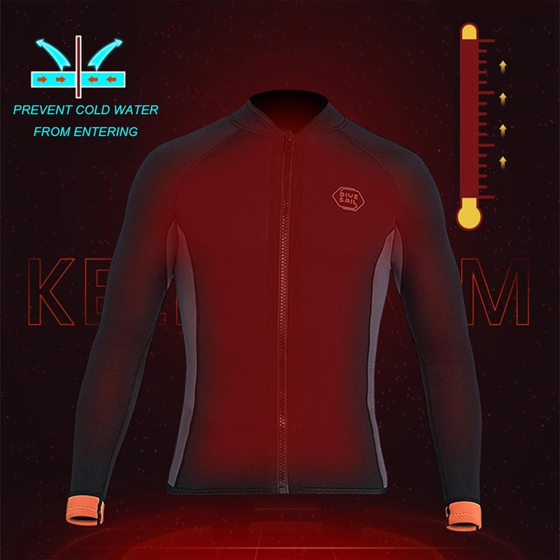 WYYHAA 3MM Neoprene Two Piece Wetsuit, Diving Suit Top and