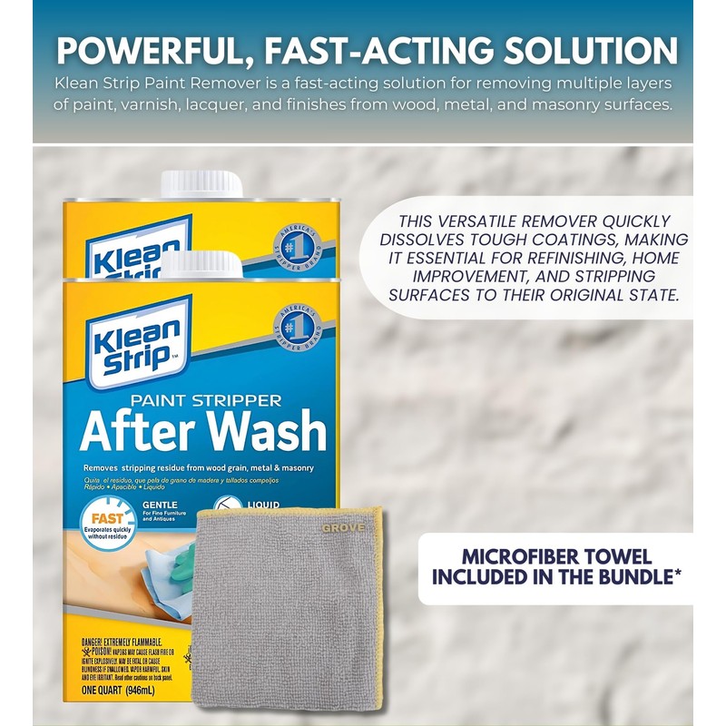 GROVE QKSW94341 Klean Strip Paint Stripper After Wash Bundle, Multicolor