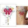 6 Sheets Underboob Tattoos Breast Tattoos Flowers Tattoo Set Zoe