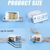 Jetec 6 Pieces White Roman Shade Cord Lock Dual Brass