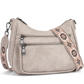 KITEVIUN Trendy Vegan Leather Crossbody Bag for Women with Adjustable Strap Crossbody Purse Women's Shoulder Handbag