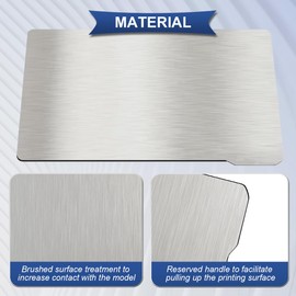 Youmile Resin 3D Printer Build Plate, Magnetic Flexible Spring Steel Platform (196 X 126mm) 3D Printer Accessories for Elegoo Saturn with Scraper, Resin Filter