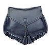 Widmann 09814 Belt Bag in Leather Look, Black, Medieval Accessory,