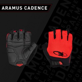 Lizard Skins Unisex's Aramus Cadence - Crimson Red - Large Cycling Gloves