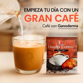 Kit 4 DXN  Lingzhi Coffee 3 en 1  Caf con Crema Instantaneo Soluble Potenciado con Ganoderma Lucidum Reishi  Cafe con Hongos Adaptogenos  Delicioso y 