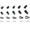 240 PCS R Type Cable Clips,Cable Cleats,P Clips (Black)