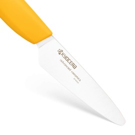 Kyocera Advanced Ceramic Revolution Series 3-inch Paring Knife, Yellow Handle, White Blade