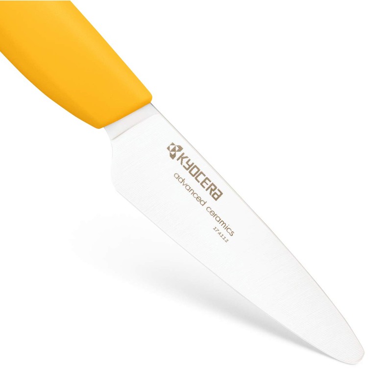 Kyocera Advanced Ceramic Revolution Series 3-inch Paring Knife, Yellow Handle,