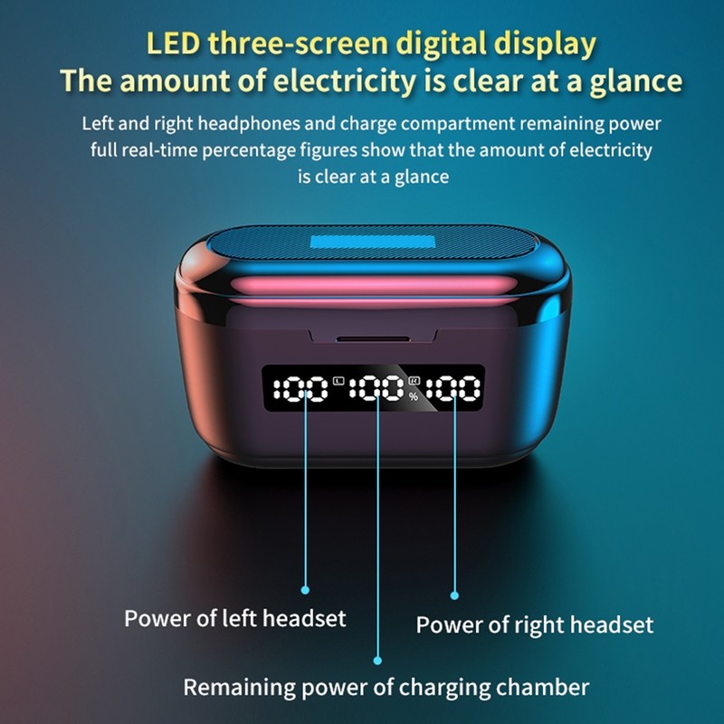 G40 Bluetooth 5.1 True Wireless Earphones with LED Power Display