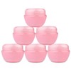 Beauticom 12 Pieces 50G/50ML Pink Frosted Container Jars with Inner