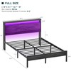 Homieasy Full Size Bed Frame with Charging Station and Led