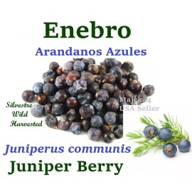 alfabel Enebro Entero 4 oz Hierbas Juniper berries Whole Juniperus communis Herbal teas