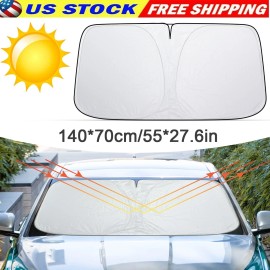 TSUINZ For Ford Mustang 55*27.6in Foldable Car Windshield Sun Shade Visor UV Heat Block