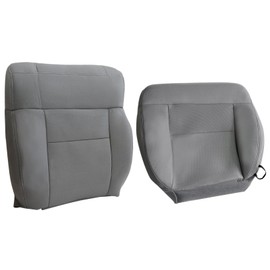 NLQR Front Driver Side Bottom and Top Back Replacement Seat Covers Cloth Gray Compatible with Ford F150 2004 2005 2006 2007 2008