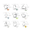 WDYJMALL Easter Cookie Cutters 9-Pc Set - Chick Egg Bunny