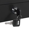 Relaxdays Lockable Cash Box, Removable Insert, 5 Compartments, Iron Cash
