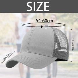 CWENDANER Mens Baseball Caps Trucker Classic Color Blocking Snapback Cap, gray