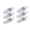 Ex-Pro® 6 Pack - Clear 10w G4 12v 2 Pin Halogen Capsule Bulbs/Lamps 2000hrs