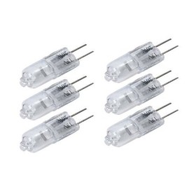 Ex-Pro® 6 Pack - Clear 10w G4 12v 2 Pin Halogen Capsule Bulbs/Lamps 2000hrs