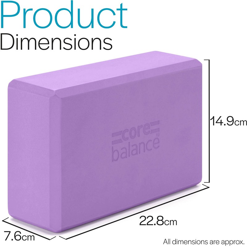 Core Balance Yoga Blocks Set Of 2 High Density EVA