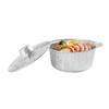 Foil Lux 60 Ounce Pans And Lids, 100 Disposable Pots