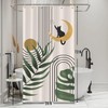 Leowefowa Mid Century Cat Shower Curtain 36x72 Inch Boho Abstract