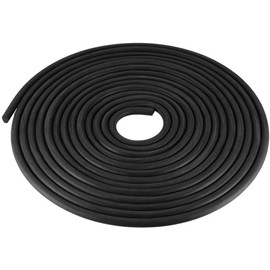 MACHSWON Foam Rubber Seal Weather Strip 6mm Diameter 5 Meters, for Marine Home Cases Door Window and Hatch, Round Draught Excluder Seal Strips Soundproofing Waterproof Seal, Black