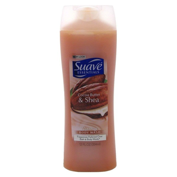 Suave Naturals Body Wash 12 Ounce Cocoa Butter & Shea (354ml) (3 Pack)