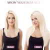 Fimislosion Real Hair Extensions Clip in Human Hair, Seamless Clip