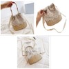 Anopo Straw Shoulder Bag Women Girls Drawstring Lace Hobo Handbag