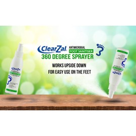 ClearZal Antimicrobial Foot Sanitiser - Stops Athlete's Foot and Foot Fungus - 118ml