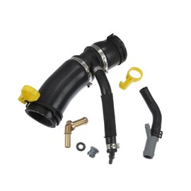 Hihaha LR049990/LR045239 Thermostat Tube & Heater Outlet Hose for Land Rover Range Rover, Discovery, Defender / Black Rubber & Metal / 1 Set