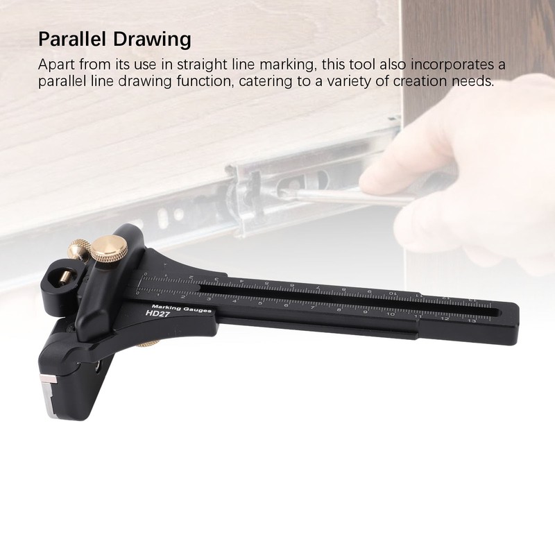 Woodworking Scriber Aluminium Alloy Multifunctional Marking Line Ruler T Type