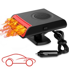 150W 12V Car Heater Fan, 30-Second Rapid Defroster for Windshield with Overheat Protection, Universal 12V Plug for Cars, Trucks, SUVs [2025 Upgrade]