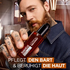 L'Oréal Men Expert L'Oréal Men Expert Bartöl für Männer, Unterstützung beim gesunden Bartwachstum, Beruhigende Bartpflege für Herren mit holzigem Duft und ätherischem Zedernholzöl, Barber Club, 1 x 30 ml