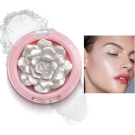 Paleta De Resaltadores, Rubor De Rosa 3D, Maquillaje Facial Resaltador Con Luminizador Corporal, Polvo Facial Brillante Con Brillo Corporal, Maquillaje Resaltador Brillante De Larga Duración (#1, m)