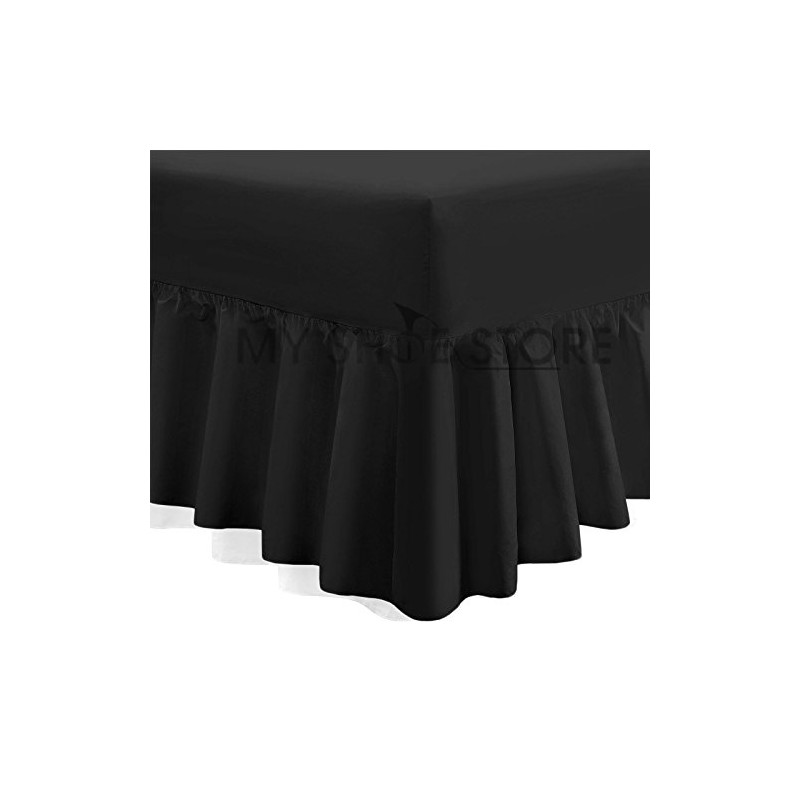 Valance Fitted Sheets Luxury Combed Poly-Cotton Plain Dyed Non Iron