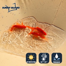 SUNNY GUARD Waterproof Sun Shade Sail 10' x 10' x 14' Sand Triangle UV Block Sunshade for Backyard Yard Deck Patio Garden Outdoor Activities and Facility(We Make Custom Size)