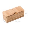 Vencier Bamboo Spice Salt & Pepper Box Magnetic Hinged Pot