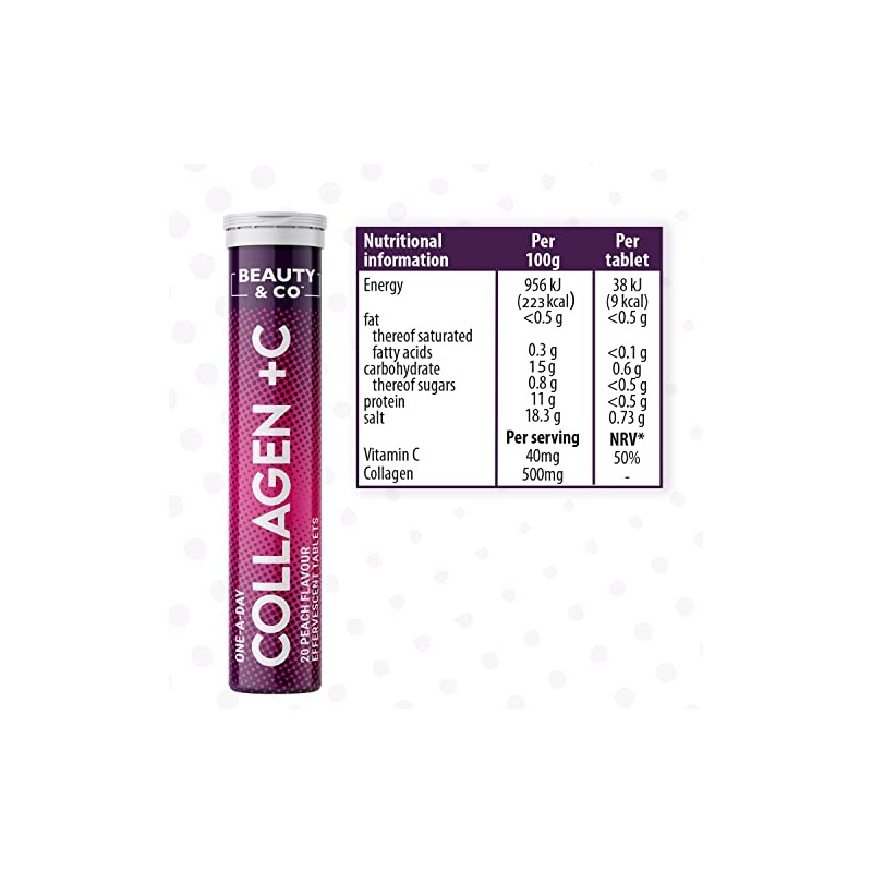 Collagen Effervescent - Marine Collagen & Vitamin C Supplement -