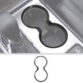 JWWY Front Cup Holder Ring Surround Trim Fit for 2011-2021 Jeep Grand Cherokee Interior Accessories abs Carbon Fiber