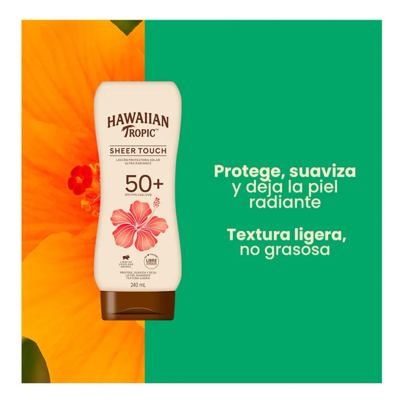Protector Solar Hawaiian Tropic Sheer Touch 50+FPS 240 ml