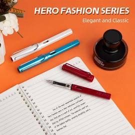 YONCOUX Fountain Pen with Ink Refill Converter in Elegant Acrylic Box, Smooth Writing, Pretty Gifts for Men Women - Extra Fine (0.38) - Purple