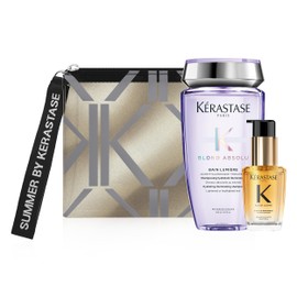 KÉRASTASE SET Shampoo Bain Lumiere 250 ml + Elixir Ultime 30 ml | Rutina hidratante + reparación para cuidado del cabello rubio