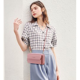 FORRICA Multi-functional Smartphone Pouch, Women's Wallet, Popular, Shoulder Bag, Crossbody Bag, Mini Crossbody Bag, Smartphone Pochet, Large Capacity Wallet, deep pink