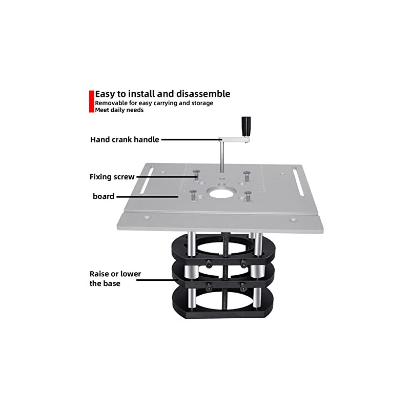 Fockety Router Lift, High Accuracy Router Lift System Kit for